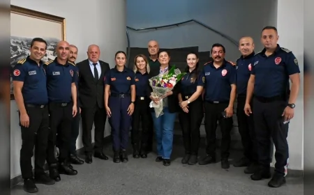 Aydın Büyükşehir Belediye Başkanı Özlem Çerçioğlu: "İtfaiye ekiplerimizin her zaman yanındayız"