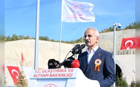 Ulaştırma ve Altyapı Bakanı Abdulkadir Uraloğlu: "Şehit Ahmet Özsoy Tüneli ile yıllık 50,7 milyon lira tasarruf sağlayacağız"