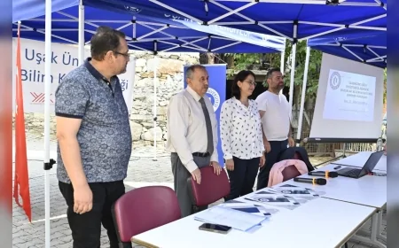 Uşak Üniversitesi akademisyenleri Taşkonak Köyü’nde çiftçilere tarım ve hayvancılık eğitimleri verdi
