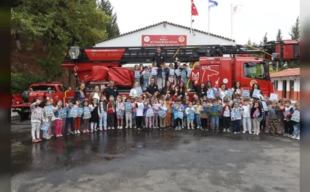 Muğla’da İtfaiye Haftasında Çocuklara Yangın Güvenliği Eğitimi ve Tatbikat Heyecanı