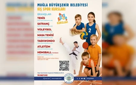 Muğla Büyükşehir ücretsiz kış spor kurslarını başlatıyor, çocuklara 7 branşta eğitim verilecek