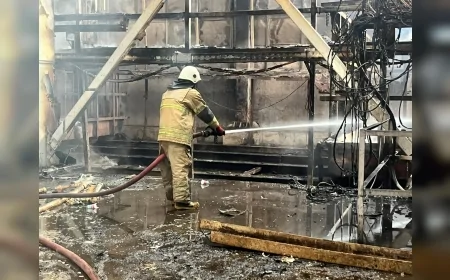 İzmir Aliağa Organize Sanayi Bölgesi’nde fabrika yangını 1 saatte kontrol altına alındı
