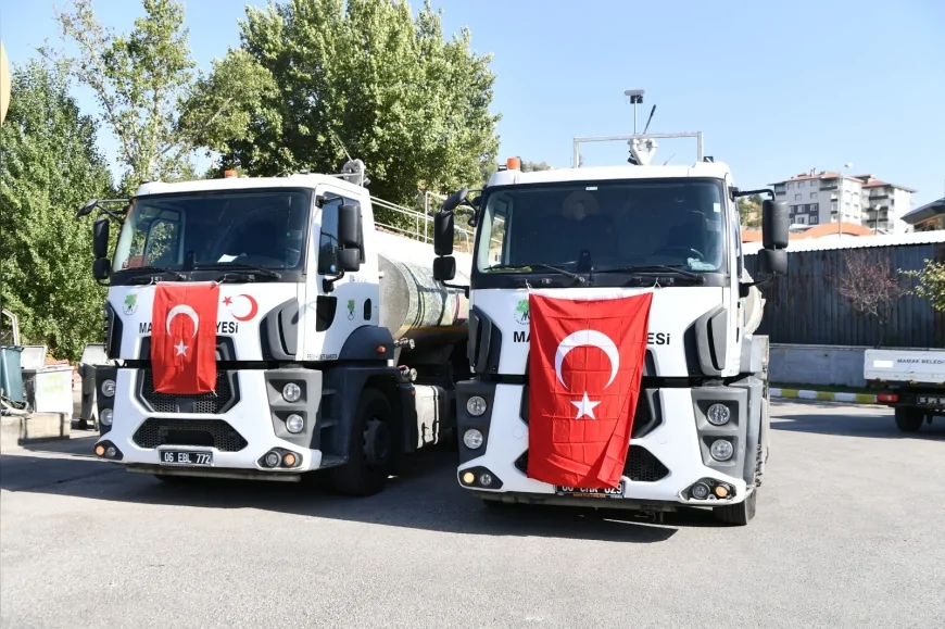 Mamak Belediyesi Karabük’teki orman yangınına iki su tankeri ve personel ile destek verdi