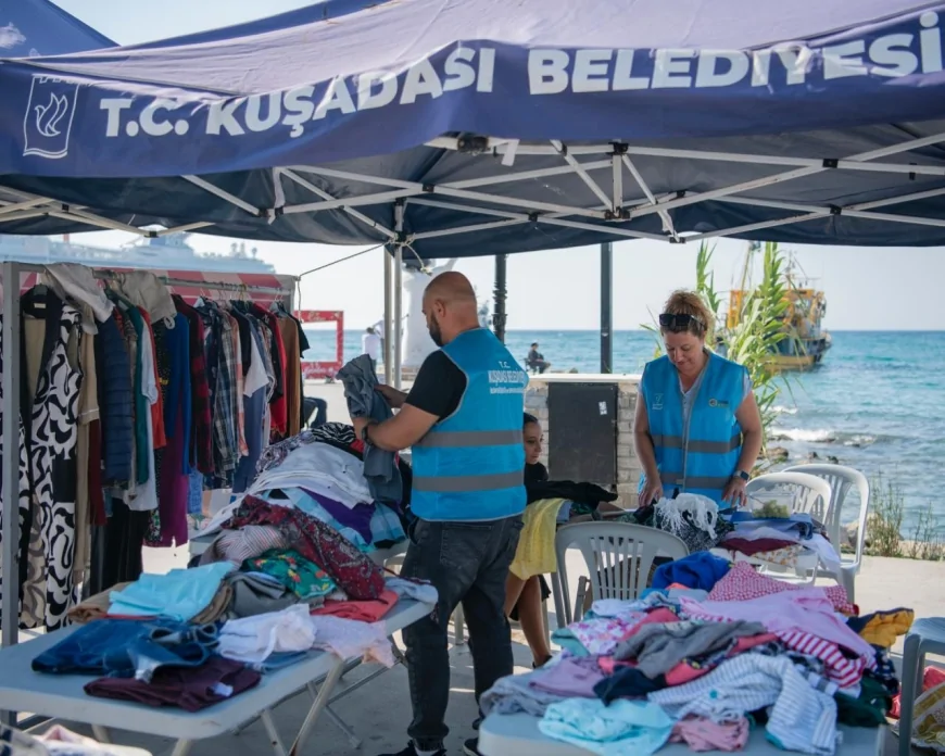 Kuşadası’nda kullanılmayan eşyalar takasla yeni sahiplerine ulaştı