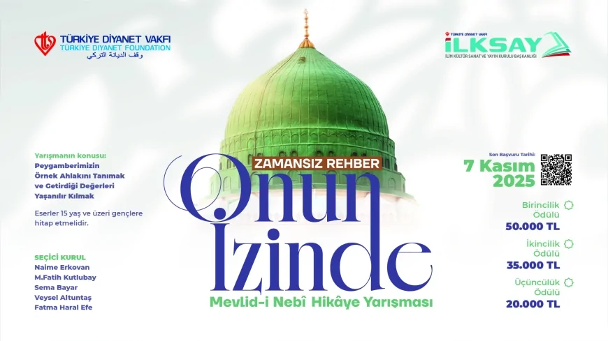 Türkiye Diyanet Vakfı “Zamansız Rehber: Onun İzinde” temalı hikâye yarışması başlattı