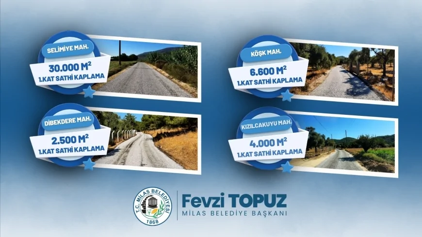 Milas Belediyesi, 6 mahallede yol yapım ve beton döküm çalışmalarıyla güvenli ulaşım sağladı