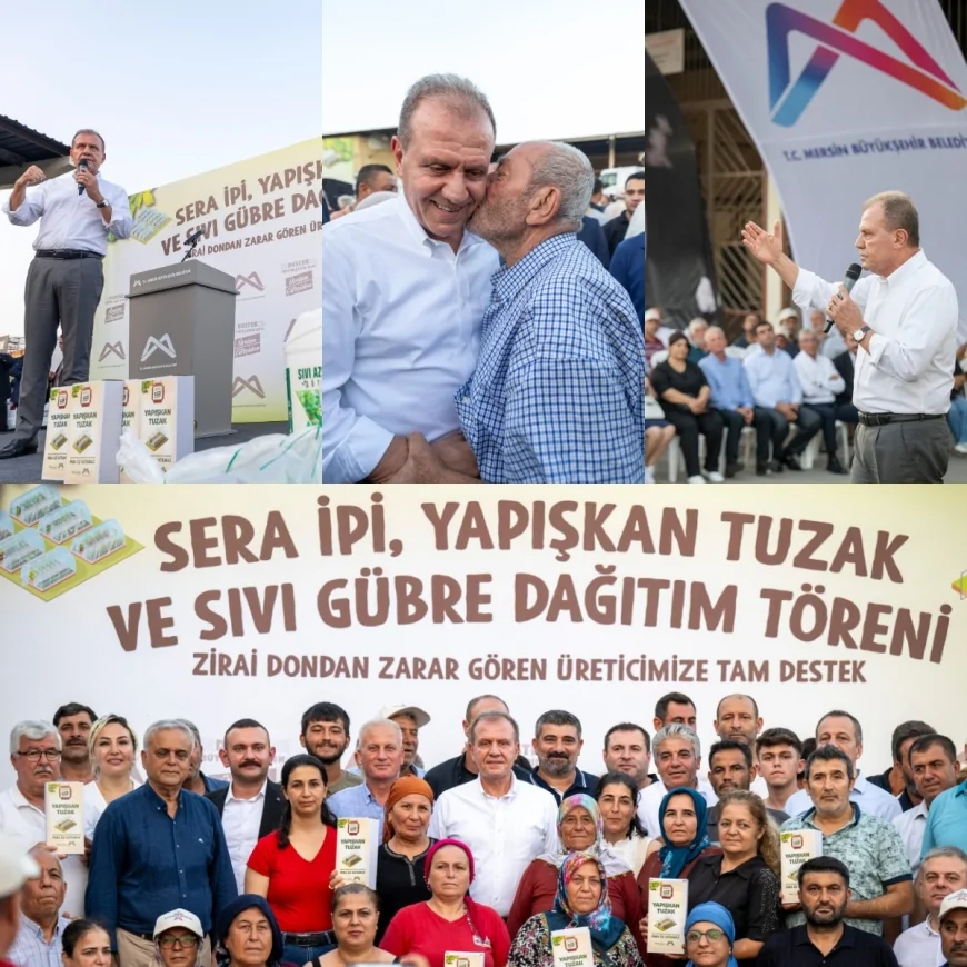 Mersin’de “Sera İpi, Yapışkan Tuzak ve Sıvı Gübre Dağıtım Töreni”nde üreticilere destek sağlandı!