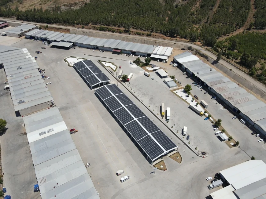 Fethiye Karaçulha Hali çatısına kurulan GES ile yılda 1,2 milyon kWh elektrik üretilecek