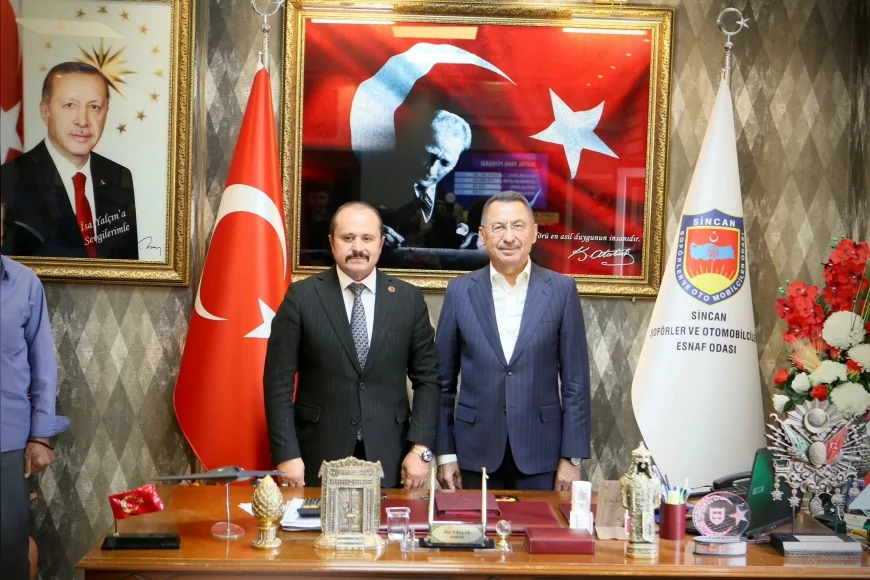 Fuat Oktay’dan Sincan Şoförler ve Otomobilciler Esnaf Odası’na Taziye Ziyareti
