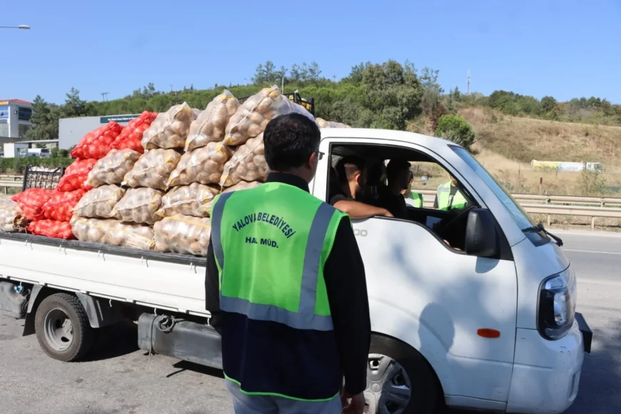 Yalova Belediyesi sebze ve meyve nakliyatında Hal Kayıt Sistemi denetimlerini sıklaştırdı
