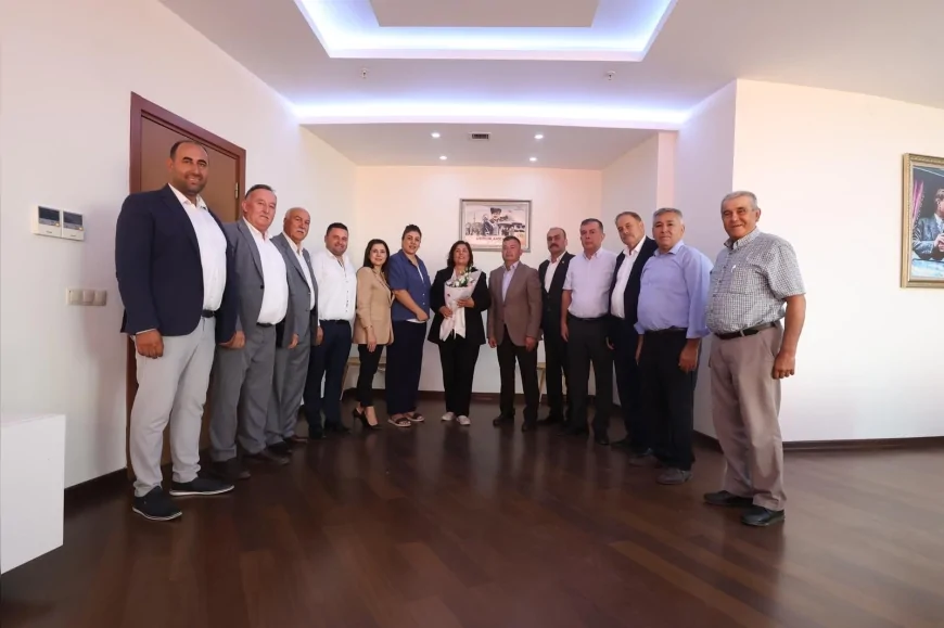 Türkiye Muhtarlar Derneği Aydın Şubesi yönetiminden Başkan Özlem Çerçioğlu’na nezaket ziyareti