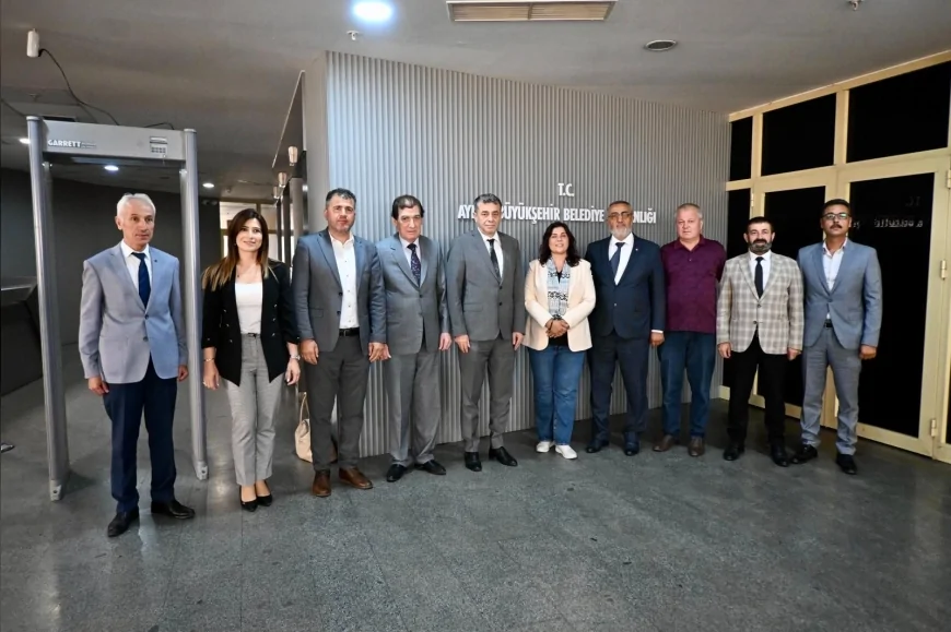 Aydın Esnaf ve Sanatkarlar Odaları Birliği’nden Başkan Özlem Çerçioğlu’na nezaket ziyareti