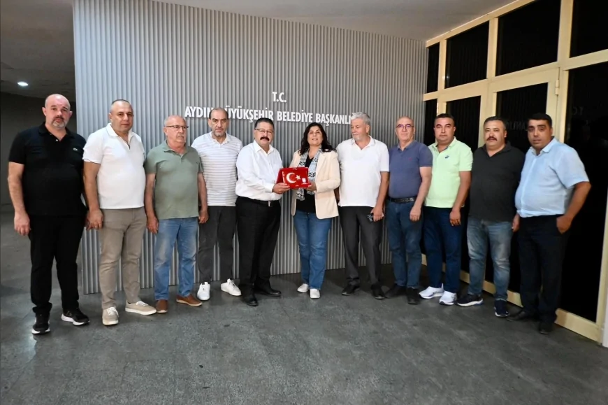 Aydın Büyükşehir Belediye Başkanı Özlem Çerçioğlu, Tamirciler Odası heyetini makamında ağırladı