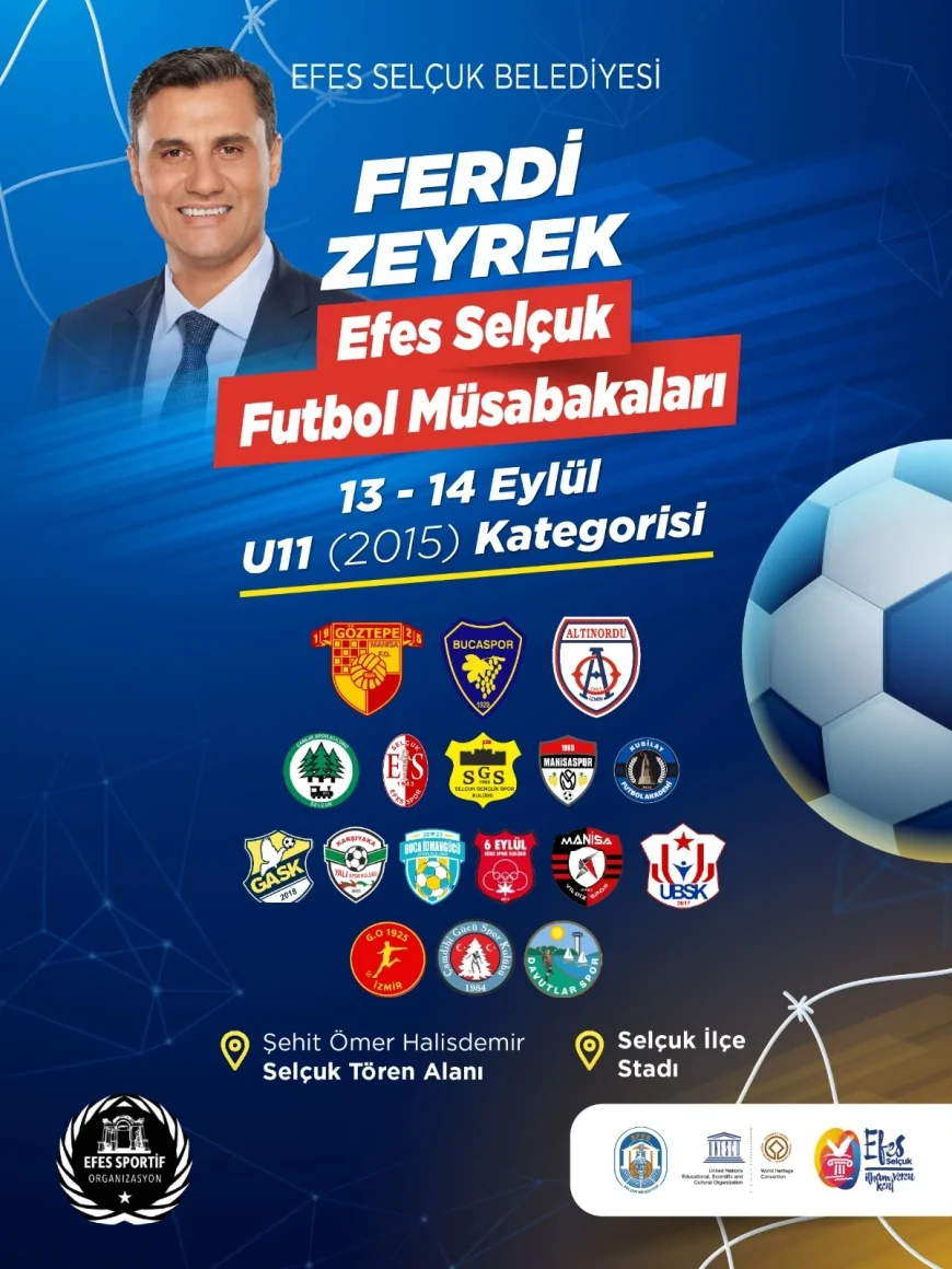 Efes Selçuk’ta Ferdi Zeyrek anısına futbol turnuvası başlıyor, 17 takım mücadele edecek