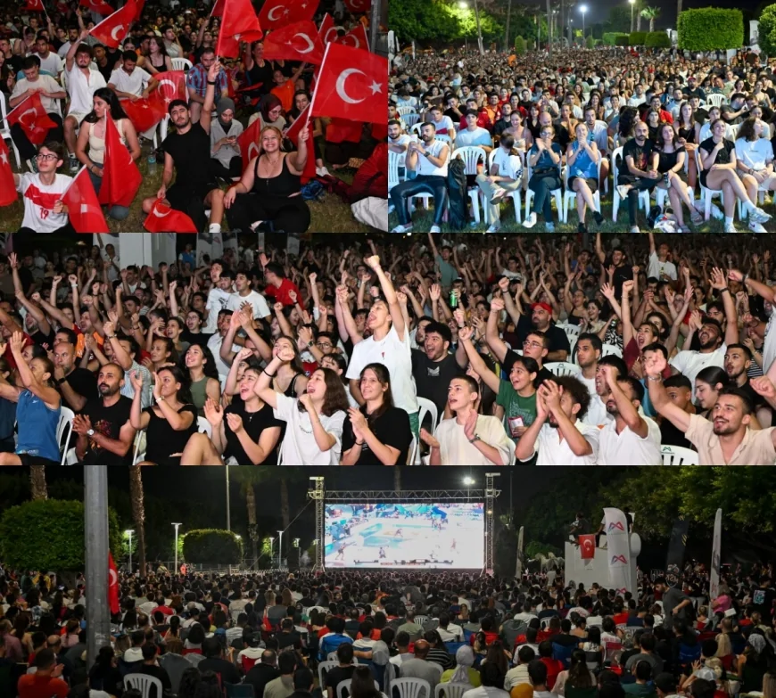 Mersinliler EuroBasket 2025 final heyecanını dev ekranda yaşadı, Türkiye Avrupa 2.’si oldu!