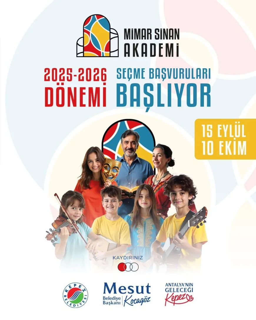 Kepez Belediyesi Mimar Sinan Akademi’de 2025-2026 dönemi başvuruları başladı, ücretsiz sanat eğitimleri sunulacak