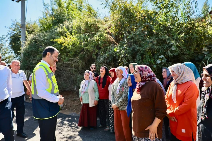 Denizli’de Babadağ yol çalışmaları hızlandı, Başkan Çavuşoğlu vatandaşlarla buluştu