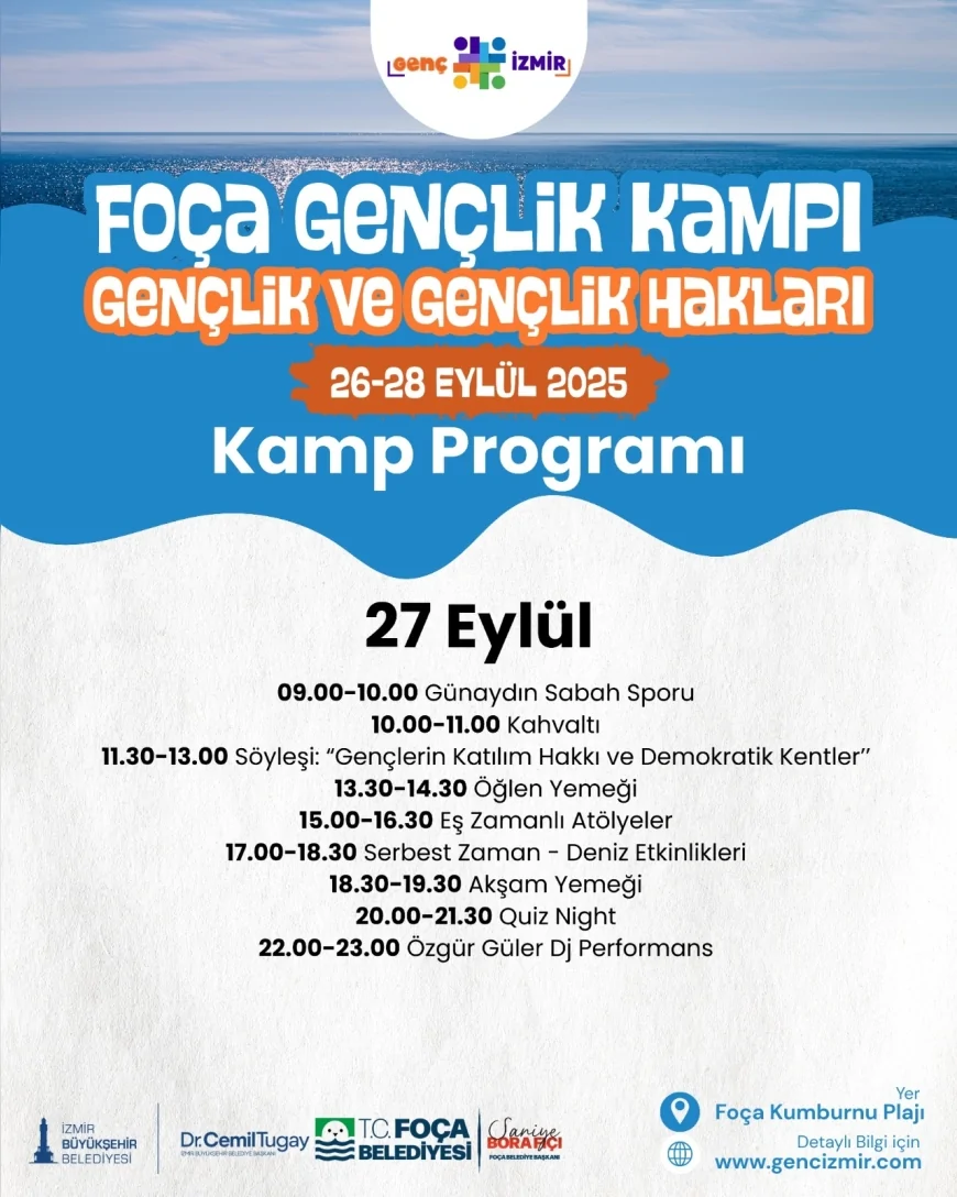 İzmir ve Foça Belediyelerinden gençlere ücretsiz kamp: 3 gün boyunca müzik, atölye ve forum etkinlikleri