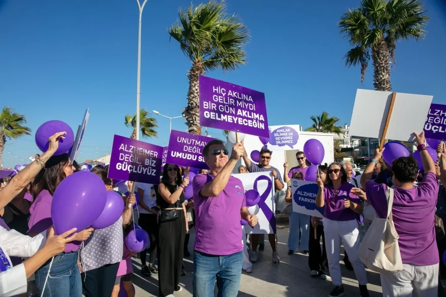 Güzelbahçe’de Dünya Alzheimer Günü için farkındalık yürüyüşü düzenlendi