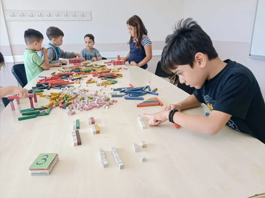Denizli’de Montessori modeliyle matematik dersleri çocuklara sevdiriliyor