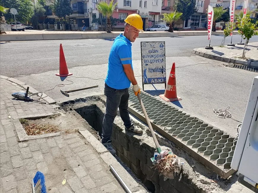 Aydın Büyükşehir Belediyesi kış hazırlıklarını hızlandırdı, yağmur suyu hatları ve mazgallar temizleniyor