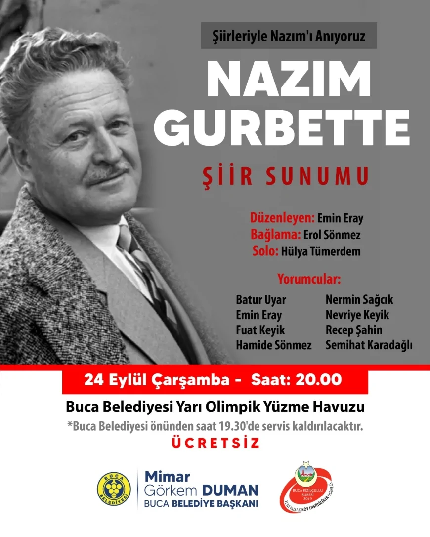 Buca’da “Nâzım Gurbette” etkinliğiyle Nâzım Hikmet’in eserleri sahnelenecek