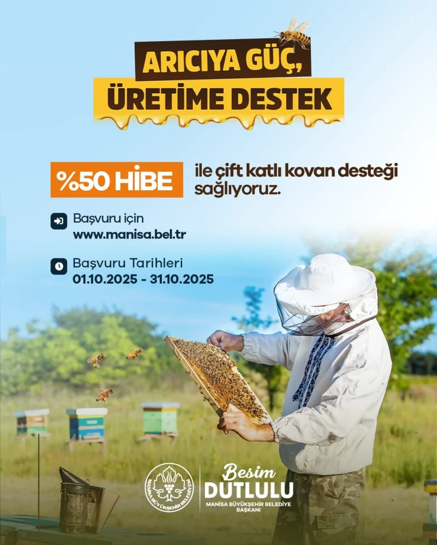Manisa’da arıcılara yüzde 50 hibeli çift katlı kovan desteği için başvurular başlıyor