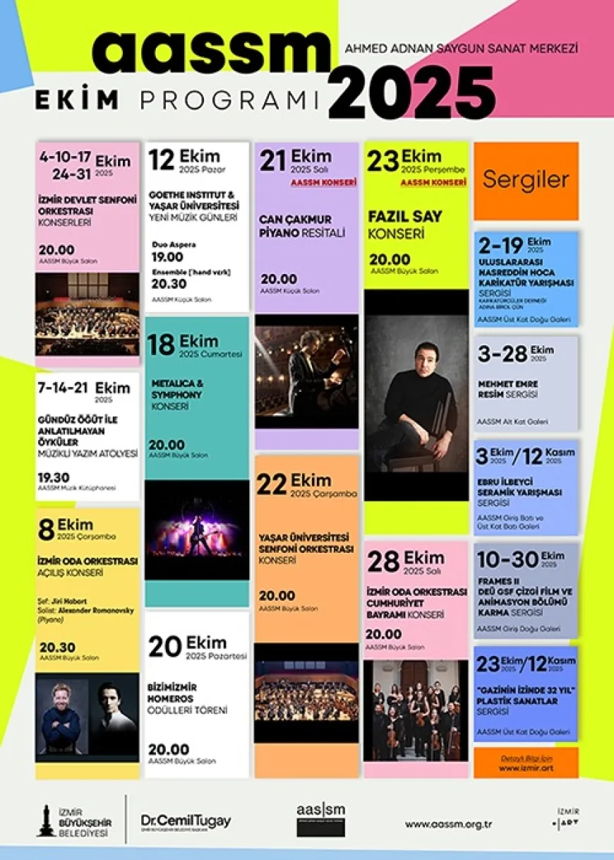 AASSM Ekim Ayında İzmirli Sanatseverleri Konserler, Atölyeler ve Sergilerle Buluşturacak