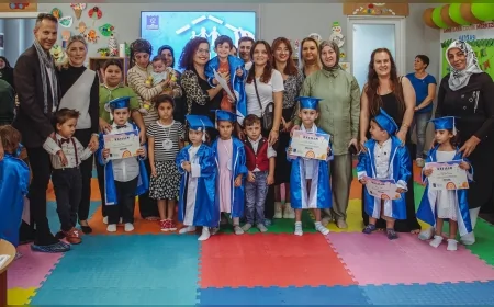 Kuşadası’nda Anne Baba Çocuk Merkezi’nde 28’inci mezuniyet töreni düzenlendi