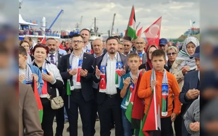 Erdek’ten Gazze’ye Vicdan Dalgası: Türk ve Filistin Bayraklı Tekneler Marmara’ya Açıldı