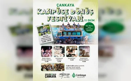 Çankaya’da Gençler İçin Ücretsiz “Kampüse Dönüş Festivali” 11 Ekim’de Başlıyor