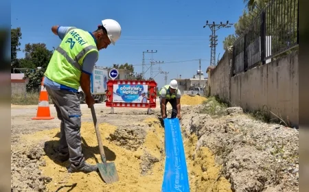 Mersin’de MESKİ’den Baltalı Mahallesi’ne 3,5 kilometrelik yeni içme suyu hattı yatırımı