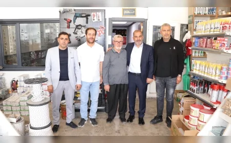 Etso başkanı İdris Alan, sanayi sitesi esnaflarıyla buluştu