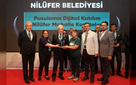 Nilüfer Belediyesi’nin dijital katılım projesine Türkiye Sağlıklı Kentler Birliği’nden “Akıllı Şehir” ödülü