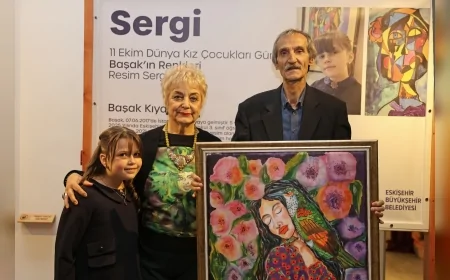 8 Yaşındaki Başak Kıyan’ın “Başak’ın Renkleri” Sergisi Dünya Kız Çocukları Günü’nde Açıldı