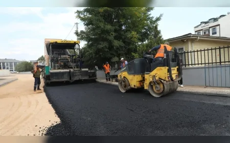İnegöl’de 4 mahallede 5 sokakta 800 metrelik asfalt çalışması tamamlanıyor