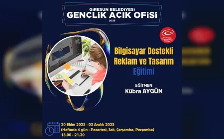 Giresun Belediyesi’nden gençlere yönelik bilgisayar destekli reklam ve tasarım kursu