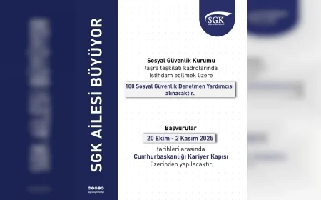 SGK, taşra teşkilatına 100 Sosyal Güvenlik Denetmen Yardımcısı alacak