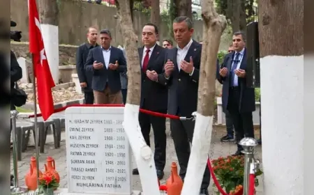 Özgür Özel Manisa’da Ferdi Zeyrek’in Mezarını Ziyaret Etti