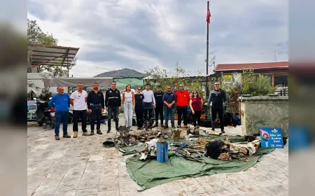 Fethiye Belediyesi ve Akdeniz Koruma Derneği Göcek Koylarında Su Altı Temizliği Gerçekleştirdi