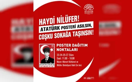 Nilüfer Belediyesi’nden Cumhuriyet’in 102. Yılına Özel Etkinlik Haftası: “Cumhuriyet Işığı Yine Nilüfer’den Yükselecek”