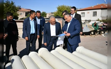 Başkan Memduh Büyükkılıç Yemliha’da 15 Milyon TL’lik KASKİ Altyapı ve Hizmet Binası Yatırımını Yerinde İnceledi