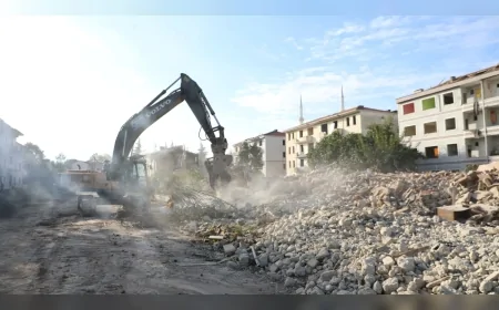 İnegöl’de Turgutalp Mahallesi Kentsel Dönüşüm Projesinde 2. ve 3. Etapların Yıkımı Başladı
