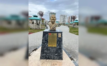 Mamak Belediyesi Türkiye Kazakistan Dostluk Parkı’ndaki Abay Kunanbayev Büstünün Restorasyonunu Tamamladı