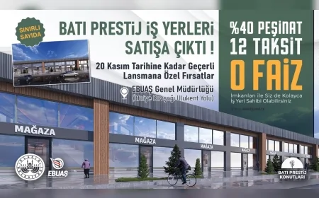 Batı Prestij İş Yerleri Lansmana Özel Fırsatlarla Satışta: Elazığ’ın Batı Aksında Yeni Ticari Merkez Oluşuyor