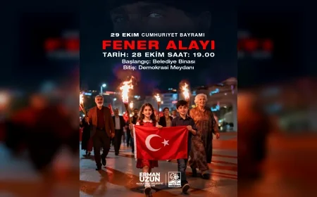 Narlıdere Cumhuriyetin 102’nci Yılını Coşkuyla Kutlayacak: Fener Alayı, Konser ve Törenlerle Cumhuriyet Ruhu Yaşatılacak