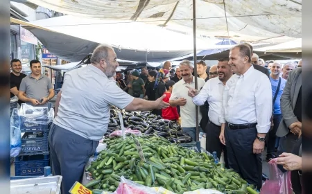 Başkan Vahap Seçer Demirtaş Pazarında: “Hayat Pahalılığına Çözüm İktidar Değişikliğidir”