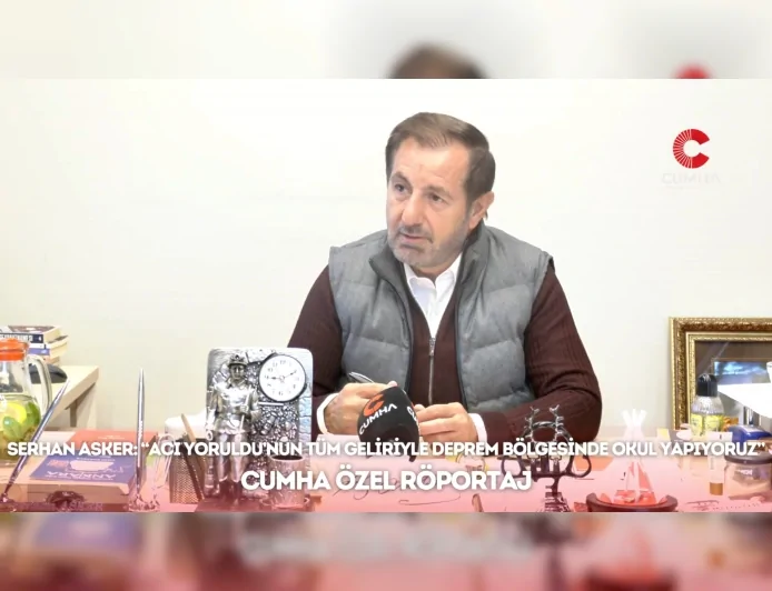 Gazeteci ve televizyoncu Serhan Asker: “Acı Yoruldu’nun tüm telifini Hatay’da ilkokul ve anaokulu yapımı için bağışlıyorum”