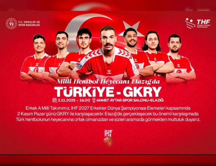 Erkek A Milli Hentbol Takımı, IHF 2027 Dünya Şampiyonası Elemelerinde GKRY ile Elazığ’da Karşılaşacak
