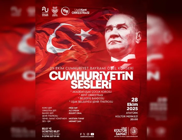 Uşak Belediyesi’nden 29 Ekim’e Özel Program: Cumhuriyet Coşkusu Kentin Dört Bir Yanında Yaşanacak